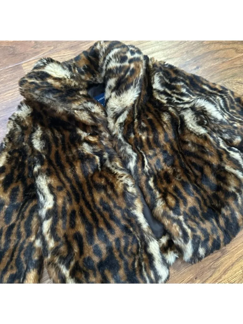 Ralph Lauren animal print faux fur peacoat